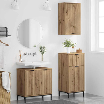 vidaXL Bathroom Furniture Set 3 pcs Artisan Oak