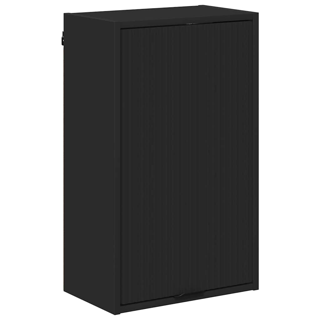 vidaXL Bathroom Furniture Set with Drawer Black Engineered wood, Metal