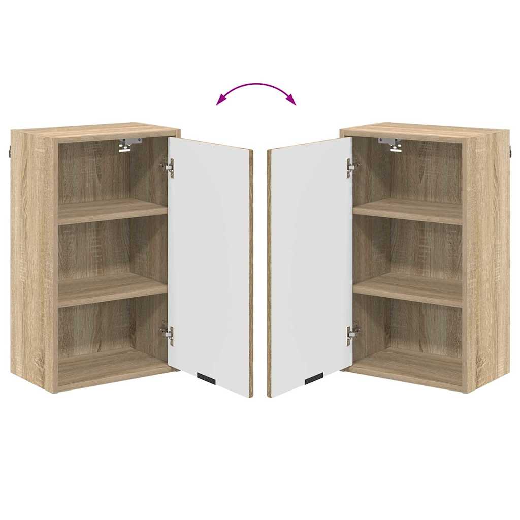 vidaXL Bathroom Furniture Set Sonoma Oak Engineered wood, Metal