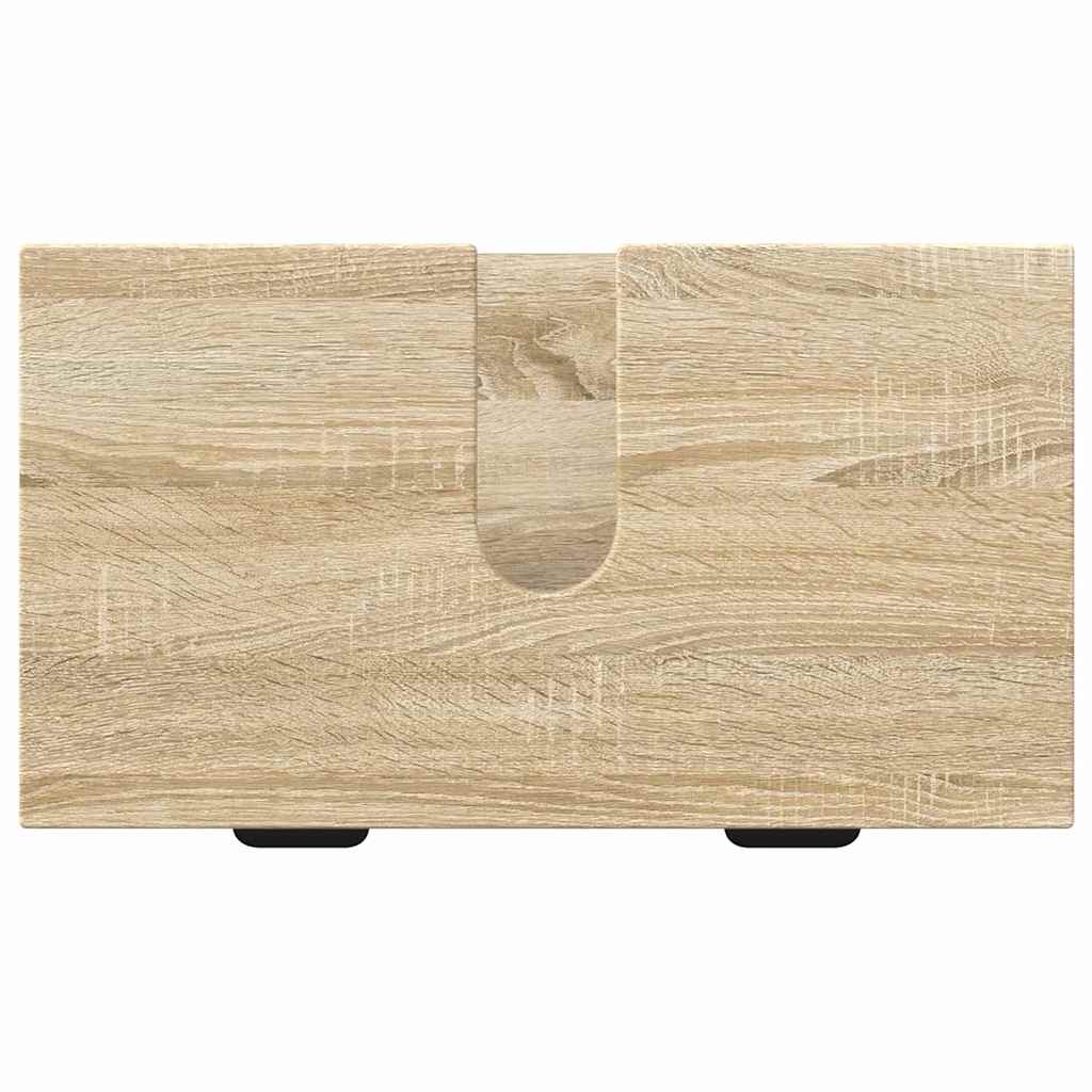 vidaXL Bathroom Furniture Set Sonoma Oak Engineered wood, Metal
