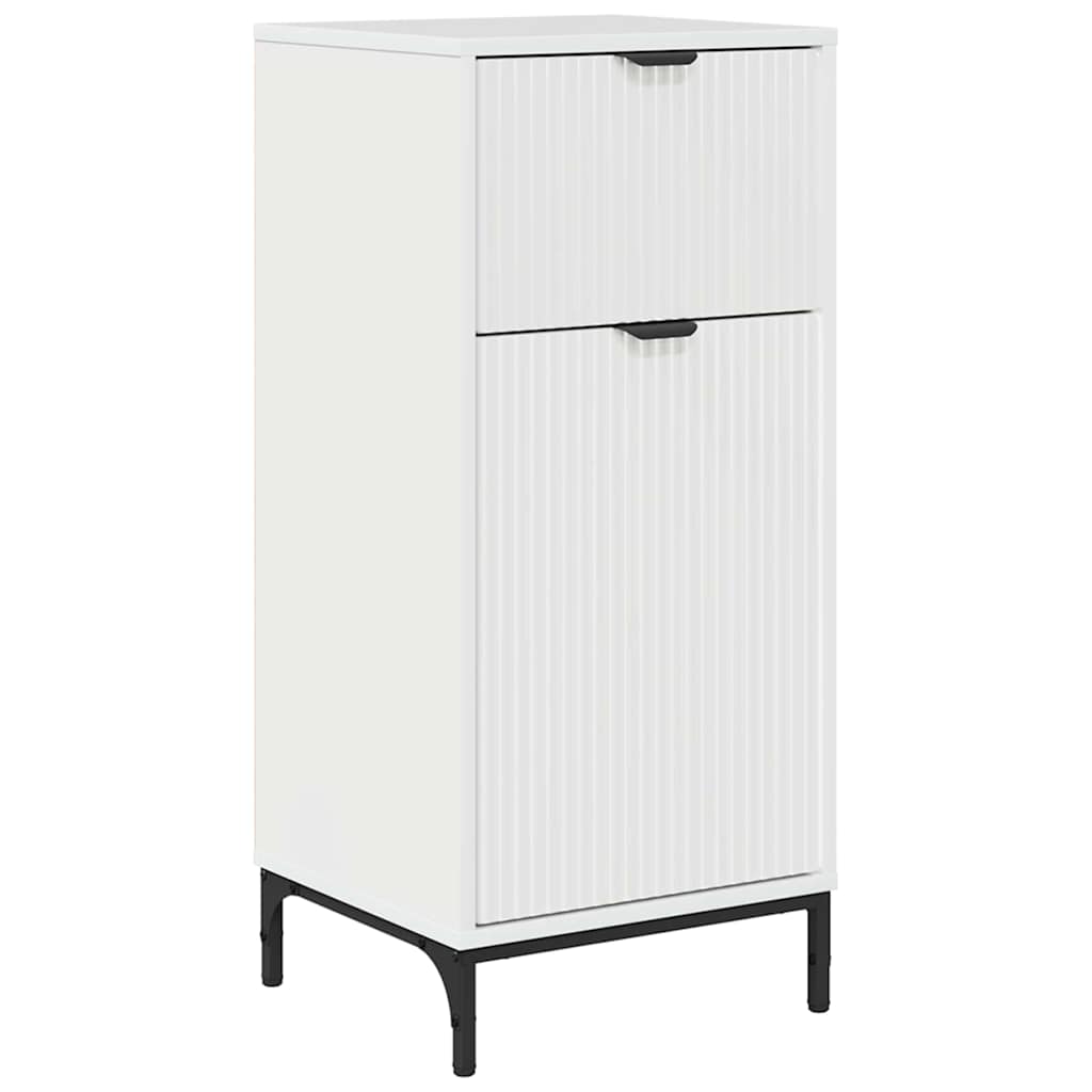 vidaXL Bathroom Furniture Set High Gloss White Engineered wood, Metal