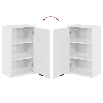 vidaXL Bathroom Furniture Set High Gloss White Engineered wood, Metal
