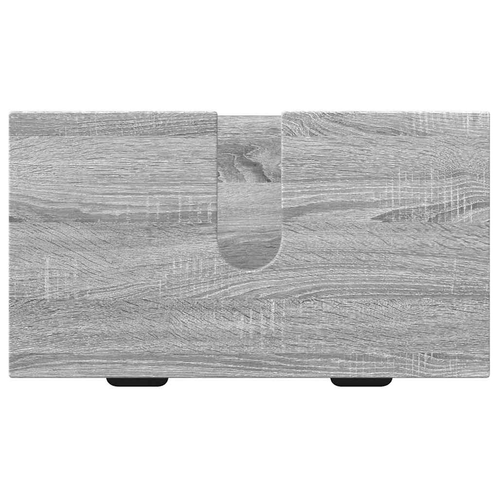 vidaXL Bathroom Furniture Set Grey Sonoma Engineered wood, Metal