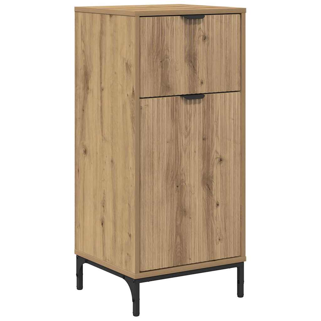 vidaXL Bathroom Furniture Set 4 pcs Artisan Oak Engineered wood, Metal