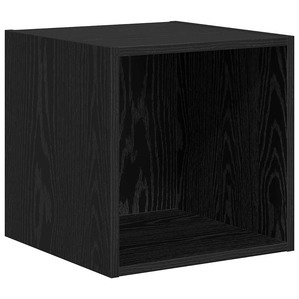 vidaXL TV Cabinet Set Wall-mounted 4 pcs Black Oak Engineered Wood