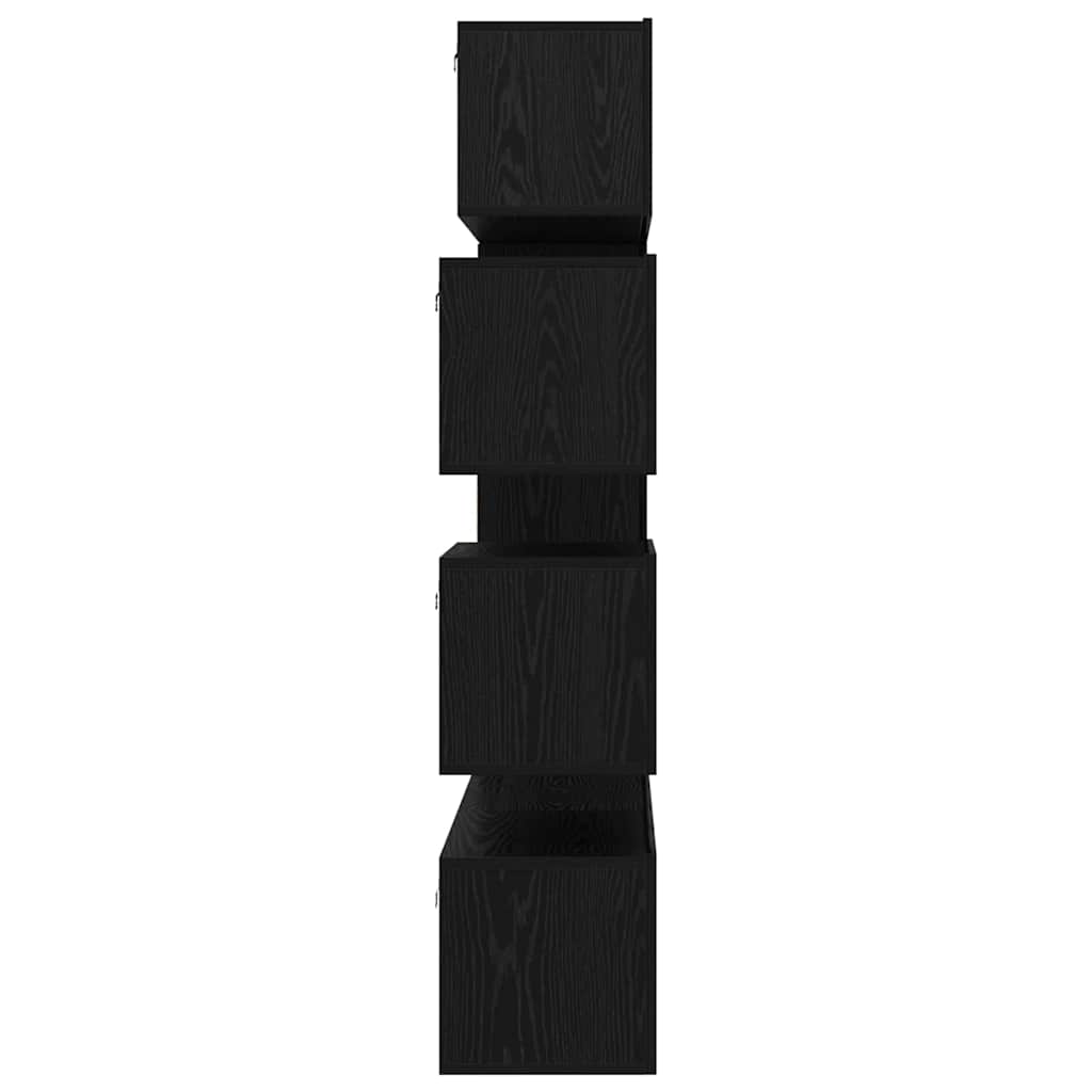 vidaXL TV Cabinet Set Wall-mounted 8 pcs Black Oak Engineered Wood