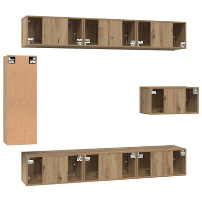 vidaXL TV Cabinet Set 8 pcs Artisan Oak Engineered Wood