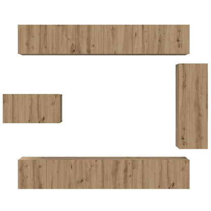 vidaXL TV Cabinet Set 8 pcs Artisan Oak Engineered Wood