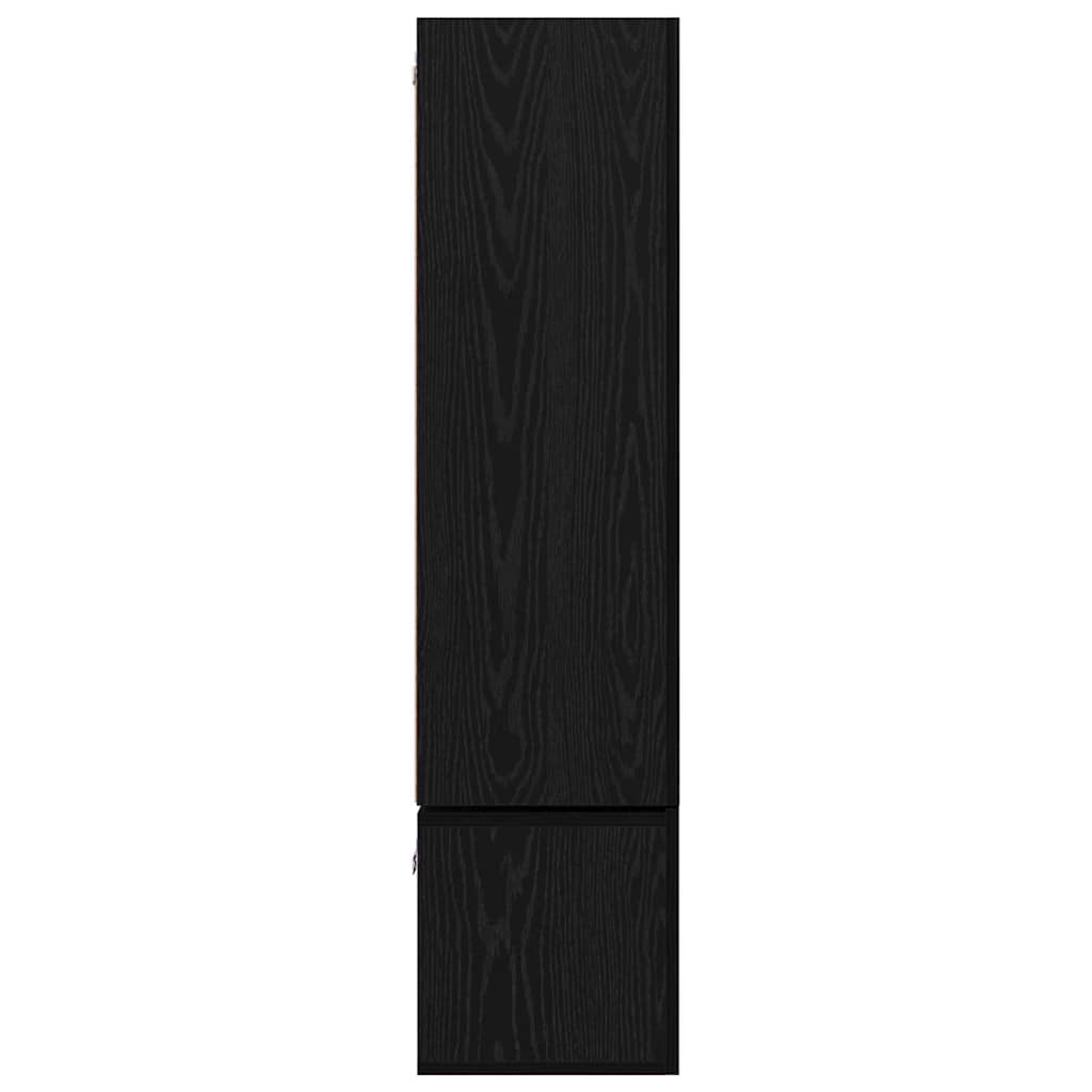 vidaXL TV Cabinet Set Wall-mounted 7 pcs Black Oak Engineered Wood