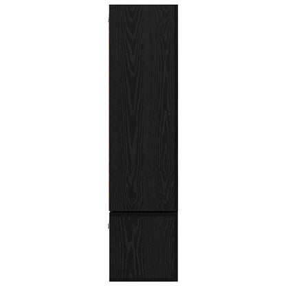 vidaXL TV Cabinet Set Wall-mounted 7 pcs Black Oak Engineered Wood