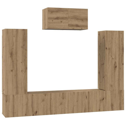 vidaXL TV Cabinet Set 7 pcs Artisan Oak Engineered Wood