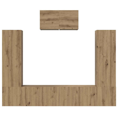 vidaXL TV Cabinet Set 7 pcs Artisan Oak Engineered Wood