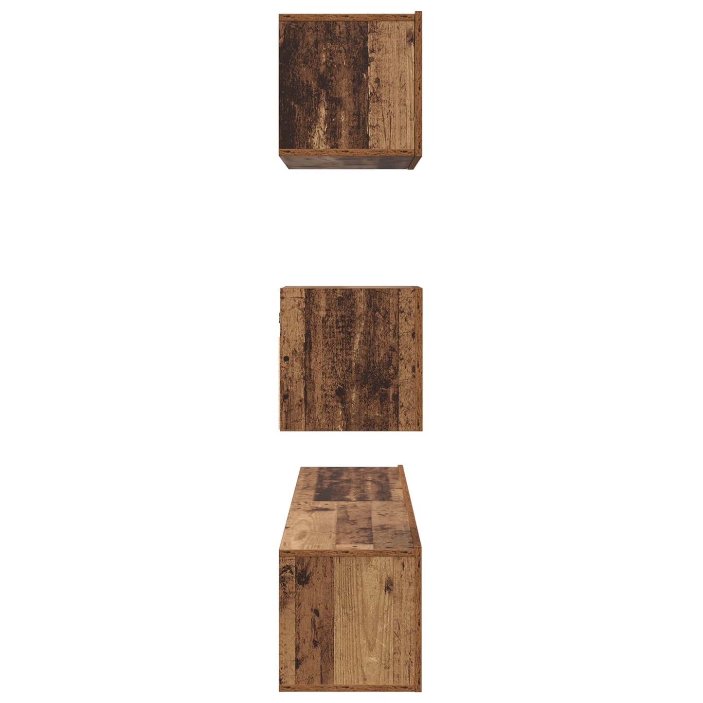vidaXL TV Cabinet Set Wall-mounted 3 pcs Old Wood Engineered Wood