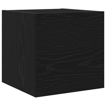 vidaXL TV Cabinet Set Wall-mounted 3 pcs Black Oak Engineered Wood