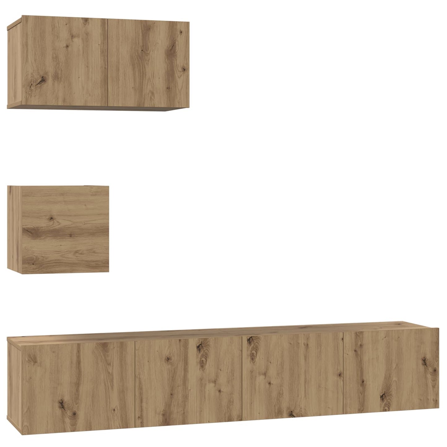 vidaXL TV Cabinet Set 3 pcs Artisan Oak Engineered Wood