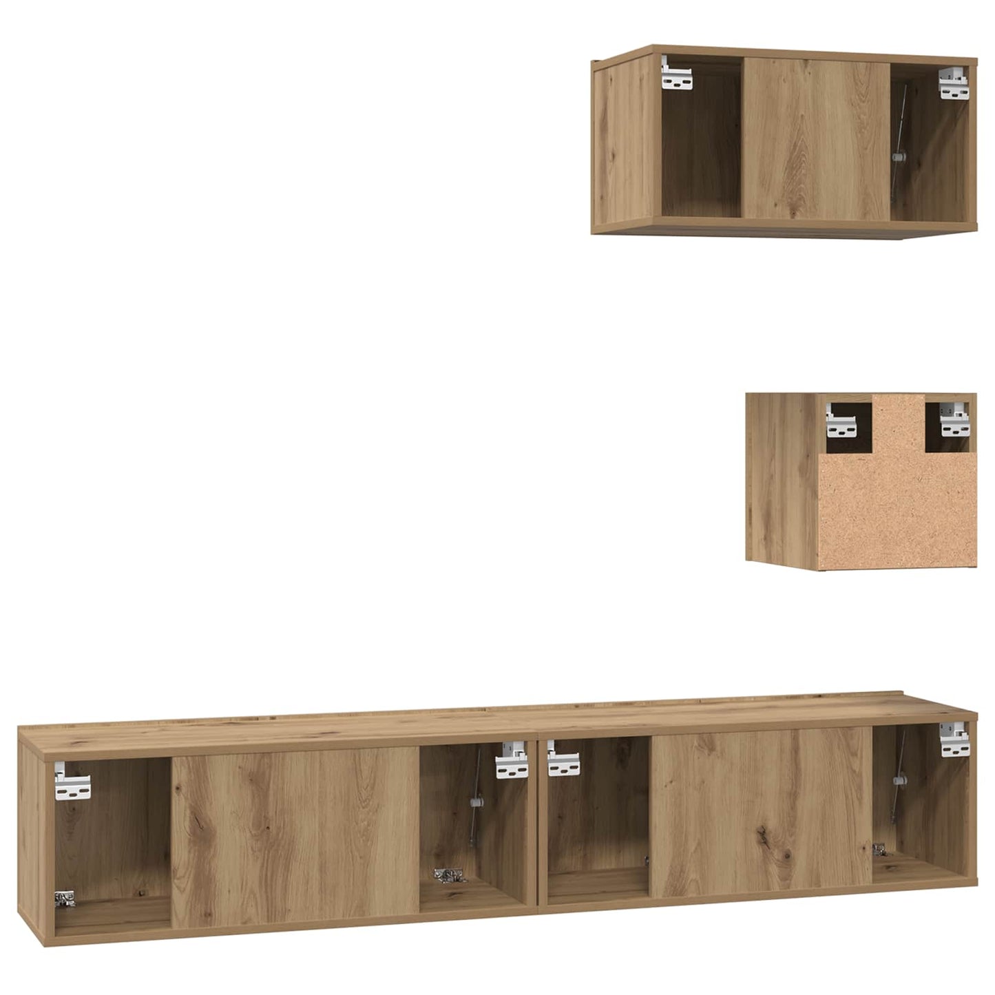 vidaXL TV Cabinet Set 3 pcs Artisan Oak Engineered Wood