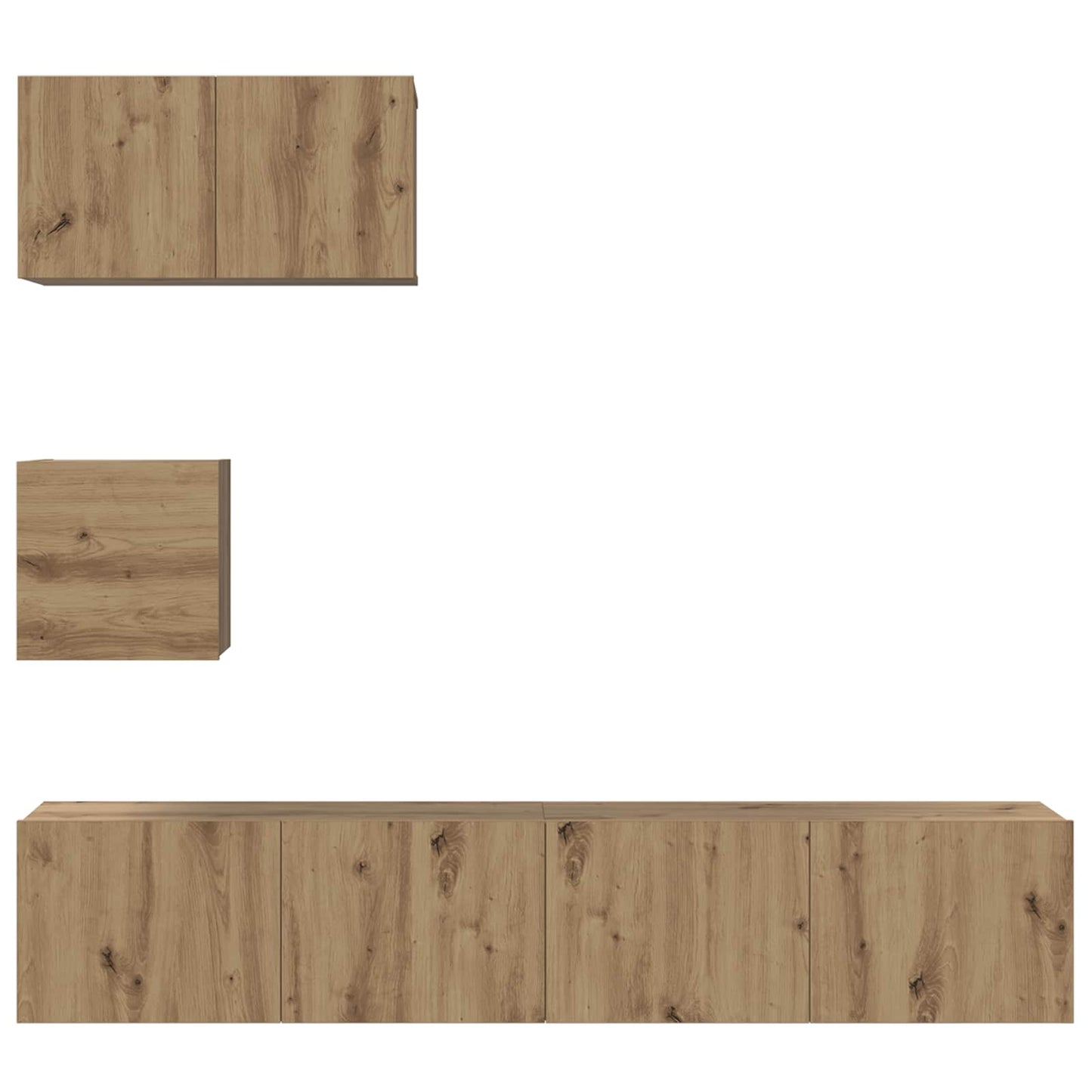 vidaXL TV Cabinet Set 3 pcs Artisan Oak Engineered Wood