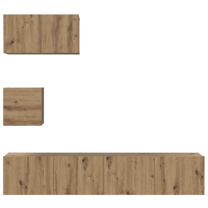 vidaXL TV Cabinet Set 3 pcs Artisan Oak Engineered Wood