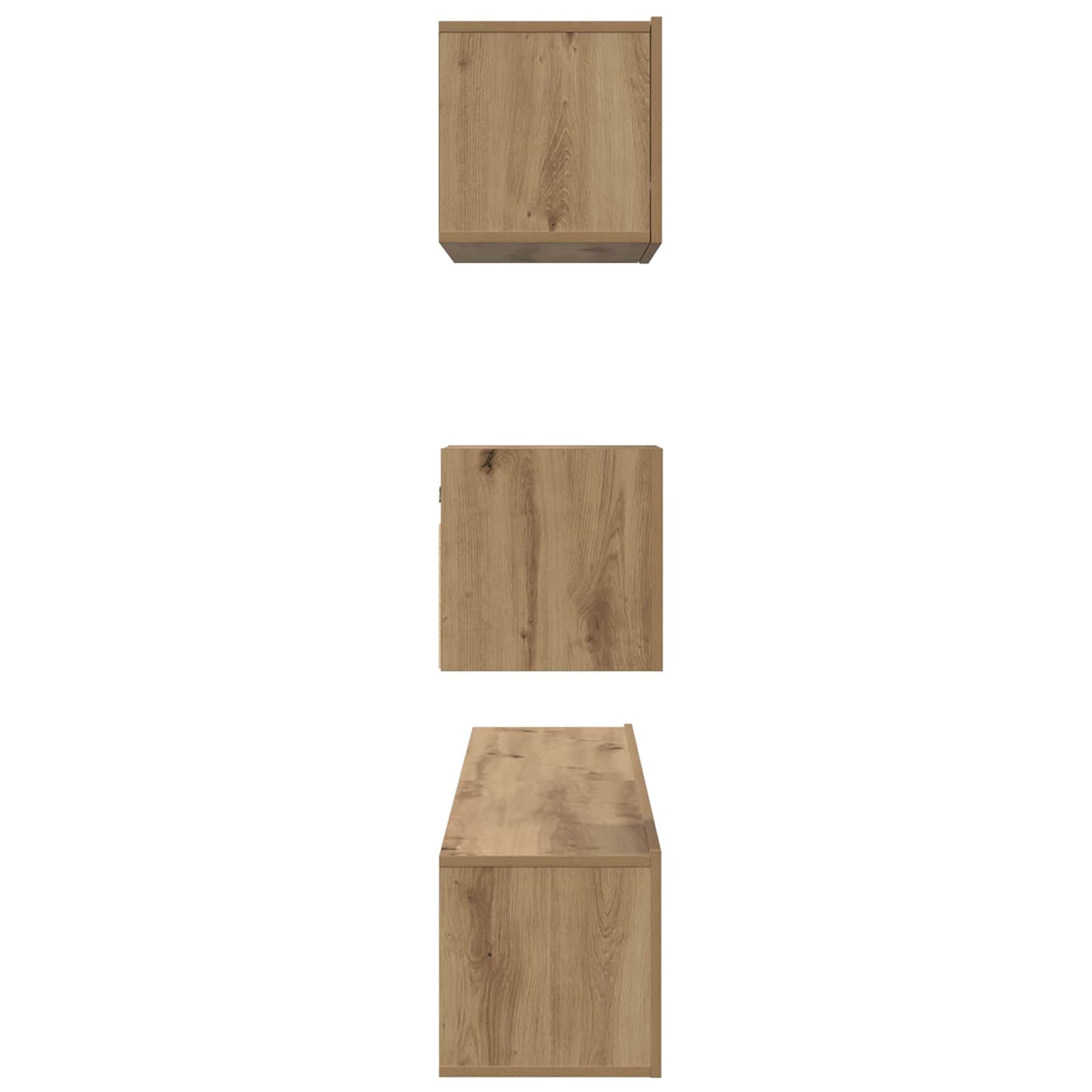vidaXL TV Cabinet Set 3 pcs Artisan Oak Engineered Wood