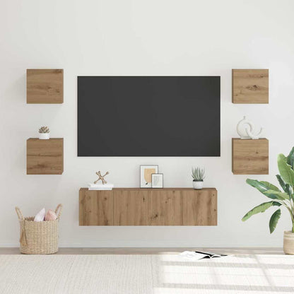 vidaXL TV Cabinet Set 6 pcs Artisan Oak Engineered Wood