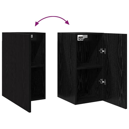 vidaXL TV Cabinet Set Wall-mounted 7 pcs Black Oak 30.5 x 30 x 60 cm