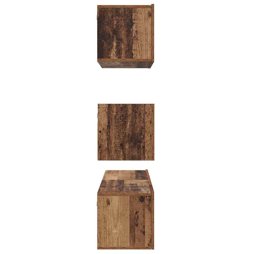 vidaXL TV Cabinet Set Wall-mounted 4 pcs Old Wood Engineered Wood