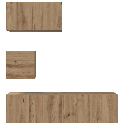 vidaXL TV Cabinet Set 4 pcs Artisan Oak Engineered Wood