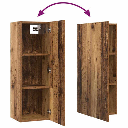 vidaXL TV Cabinet Set Wall-mounted 10 pcs Old Wood Engineered Wood