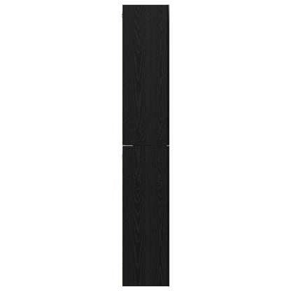 vidaXL TV Cabinet Set Wall-mounted 10 pcs Black Oak Engineered Wood