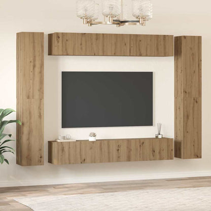 vidaXL TV Cabinet Set 10 pcs Artisan Oak Engineered Wood