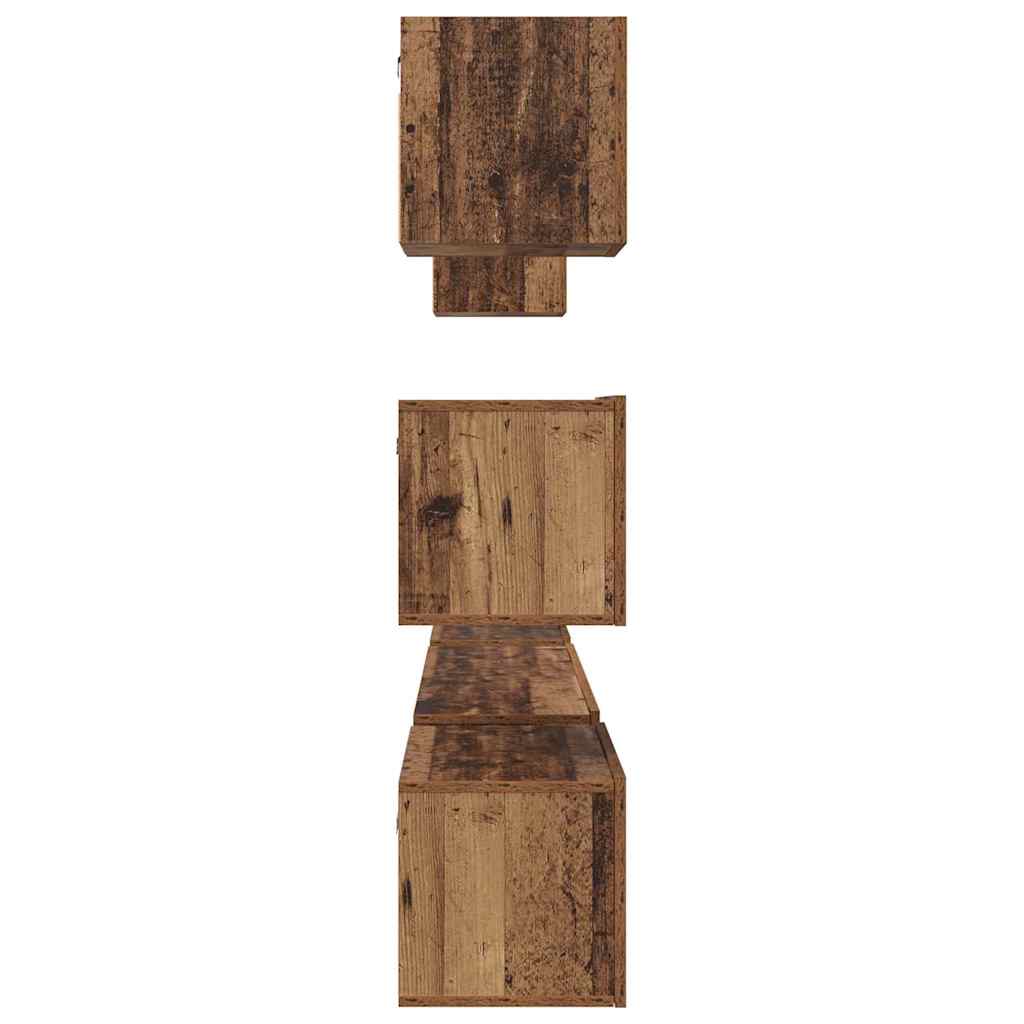 vidaXL TV Cabinet Set Wall-mounted 8 pcs Old Wood Engineered Wood