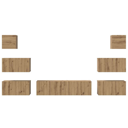vidaXL TV Cabinet Set 8 pcs Artisan Oak Engineered Wood