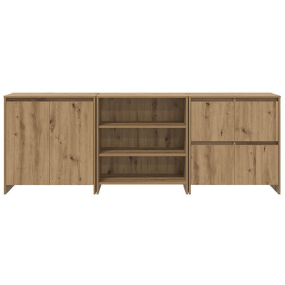 vidaXL Sideboard 3 pcs Artisan Oak 70 x 41 x 75 cm Engineered Wood