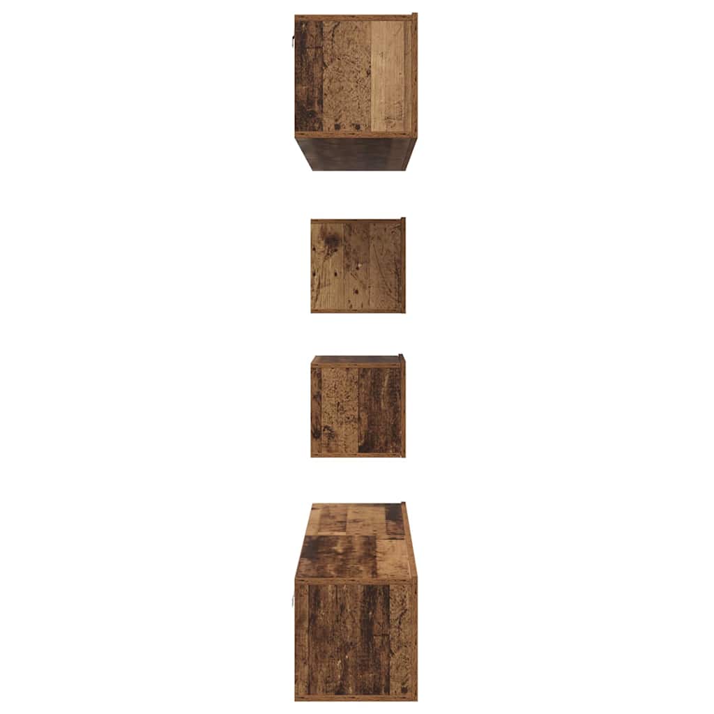 vidaXL TV Cabinet Set Wall-mounted 6 pcs Old Wood Engineered Wood
