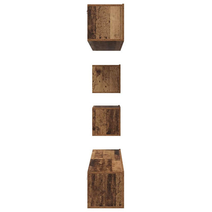 vidaXL TV Cabinet Set Wall-mounted 6 pcs Old Wood Engineered Wood
