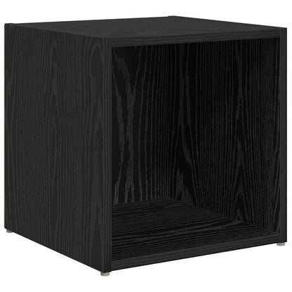 vidaXL TV Cabinet Set Wall-mounted 6 pcs Black Oak Engineered Wood