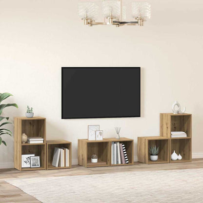 vidaXL TV Cabinet Set 6 pcs Artisan Oak Engineered Wood
