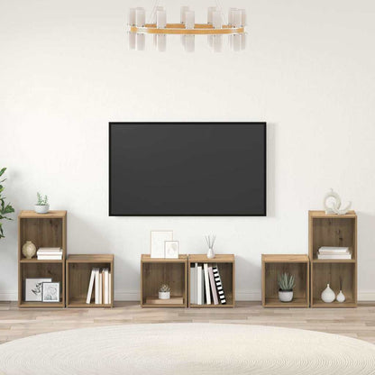 vidaXL TV Cabinet Set 6 pcs Artisan Oak Engineered Wood