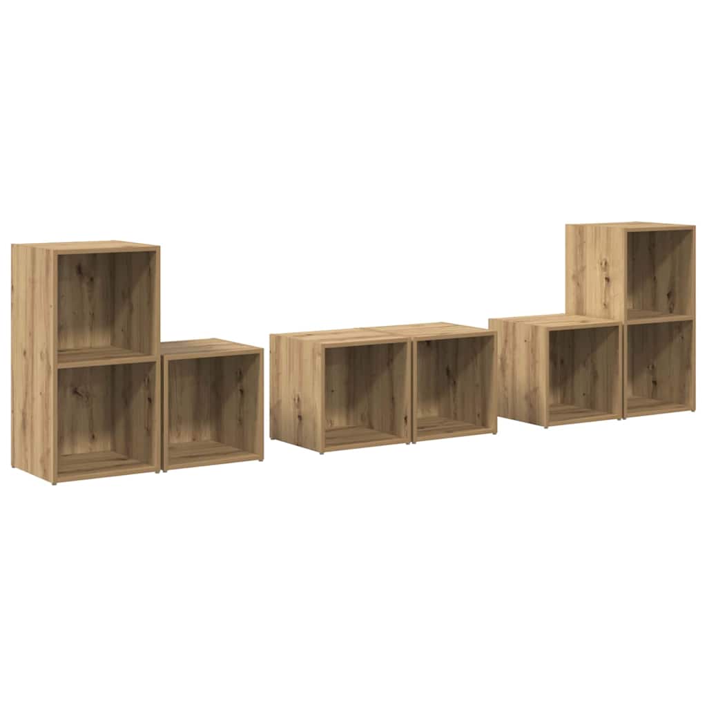 vidaXL TV Cabinet Set 6 pcs Artisan Oak Engineered Wood