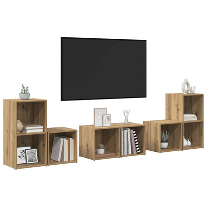 vidaXL TV Cabinet Set 6 pcs Artisan Oak Engineered Wood
