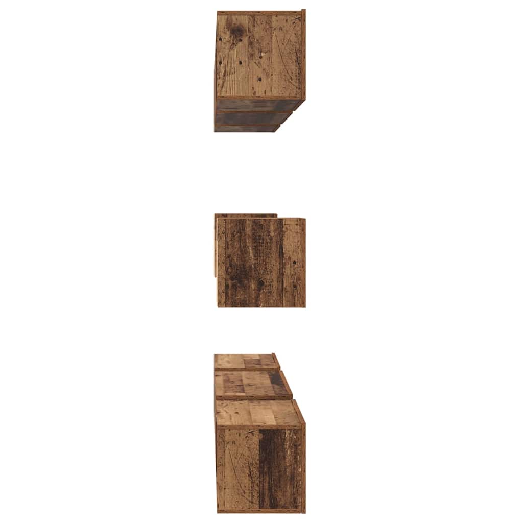 vidaXL TV Cabinet Set Wall-mounted 8 pcs Old Wood Engineered Wood