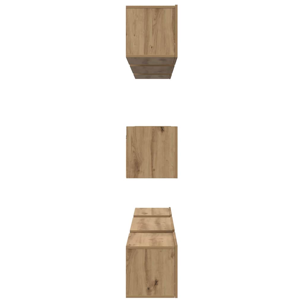 vidaXL TV Cabinet Set 8 pcs Artisan Oak Engineered Wood
