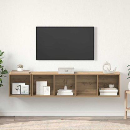 vidaXL TV Cabinet Set 2 pcs Artisan Oak Engineered Wood
