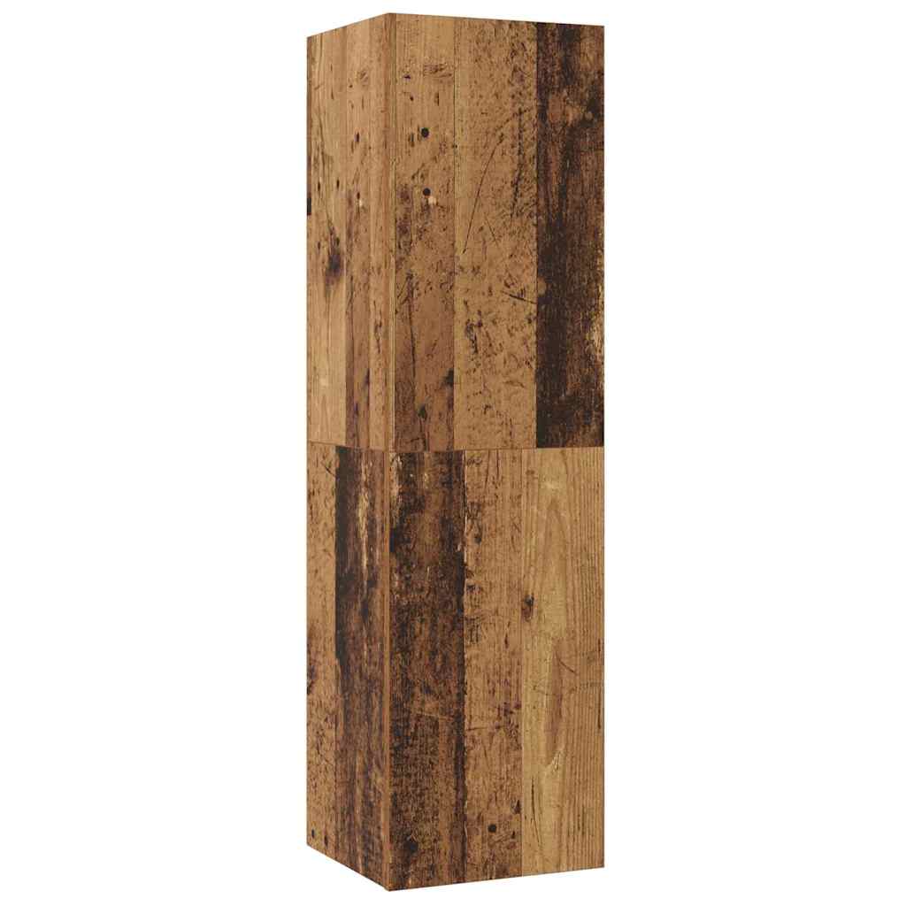 vidaXL Wall TV Cabinet Wall-mounted 4 pcs Old Wood Engineered Wood