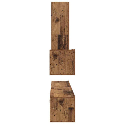 vidaXL Wall TV Cabinet Wall-mounted 4 pcs Old Wood Engineered Wood