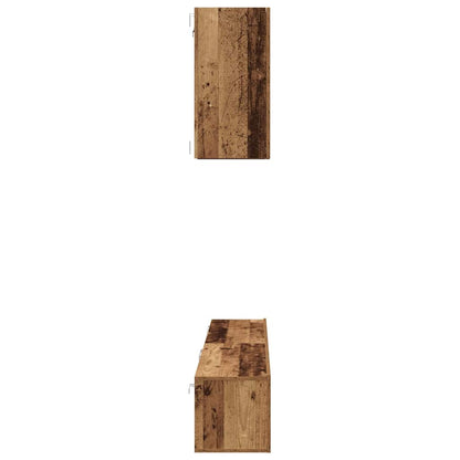 vidaXL TV Cabinet Set Wall-mounted 5 pcs Old Wood Engineered Wood