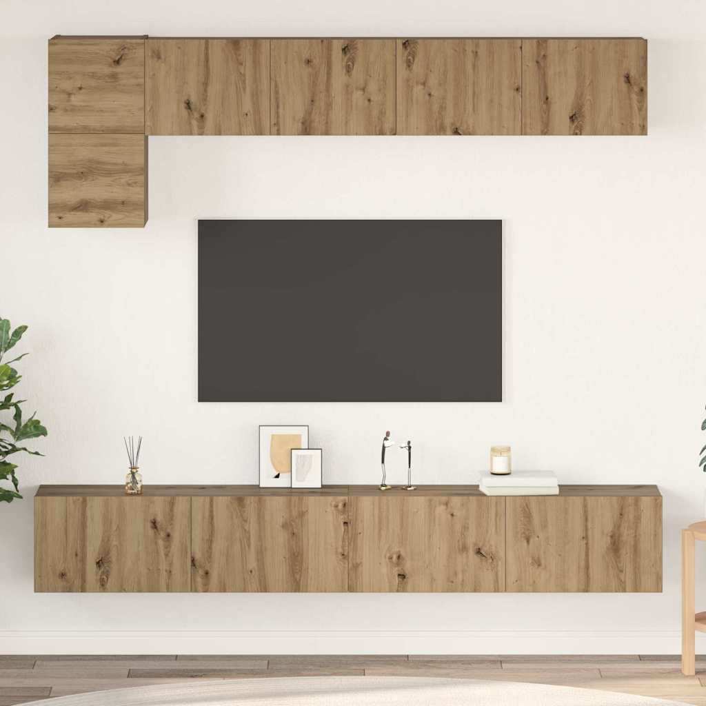 vidaXL TV Cabinet Set 5 pcs Artisan Oak Engineered Wood