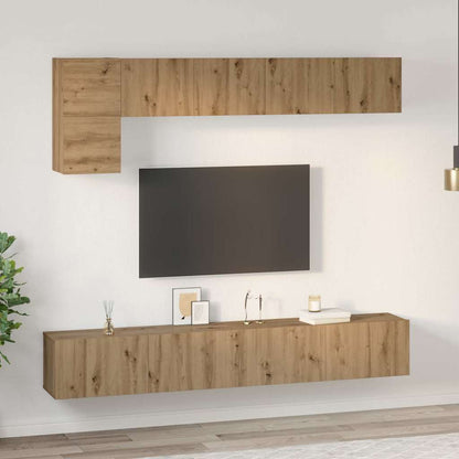 vidaXL TV Cabinet Set 5 pcs Artisan Oak Engineered Wood