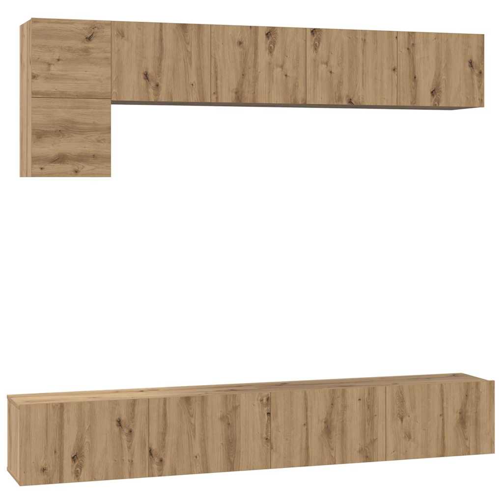 vidaXL TV Cabinet Set 5 pcs Artisan Oak Engineered Wood