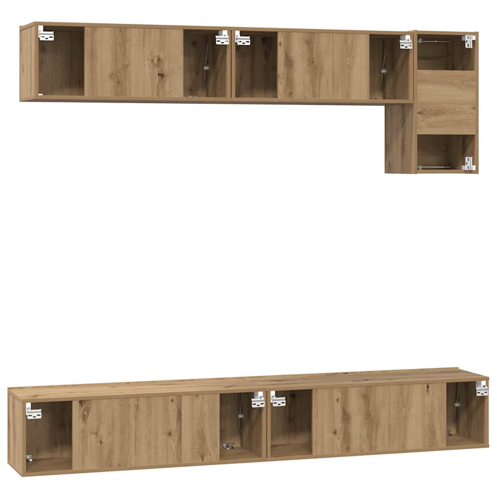 vidaXL TV Cabinet Set 5 pcs Artisan Oak Engineered Wood